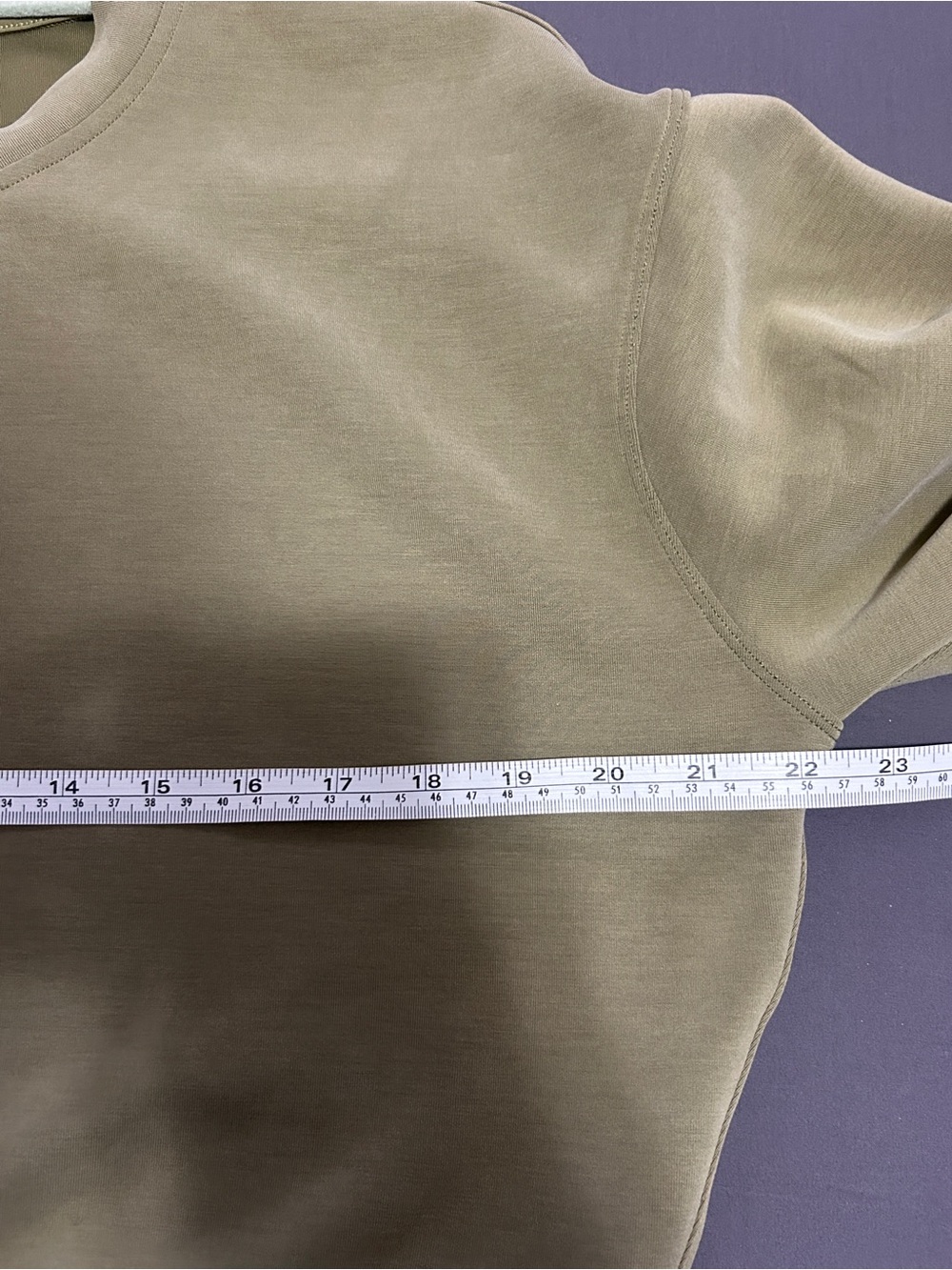 Lululemon Perfectly Oversized Cropped Crew *Softstreme™ Bronze Green Sz 2 - Picture 9 of 10